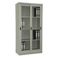 Full Height Cupboard with Glass Sliding Door c/w 3 Adjustable Shelves