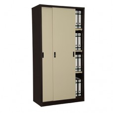 Full Height Cupboard with Steel Sliding Door c/w 3 Adjustable Shelves